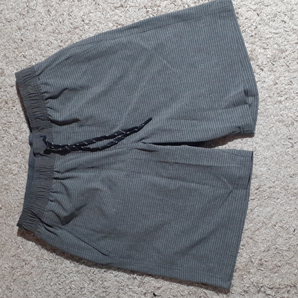 Copper Oak Men's All Day Shorts - Small - Gray Stripes - Preowned